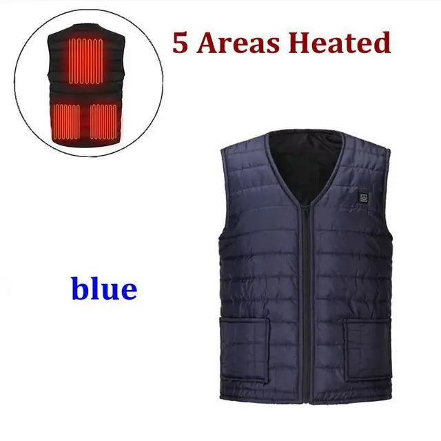 Men & Women Smart Heated Cotton Vest β 9-Zone Thermal Warm V-Neck (M-7XL)