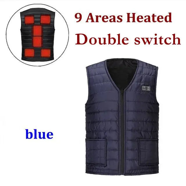 Men & Women Smart Heated Cotton Vest β 9-Zone Thermal Warm V-Neck (M-7XL)