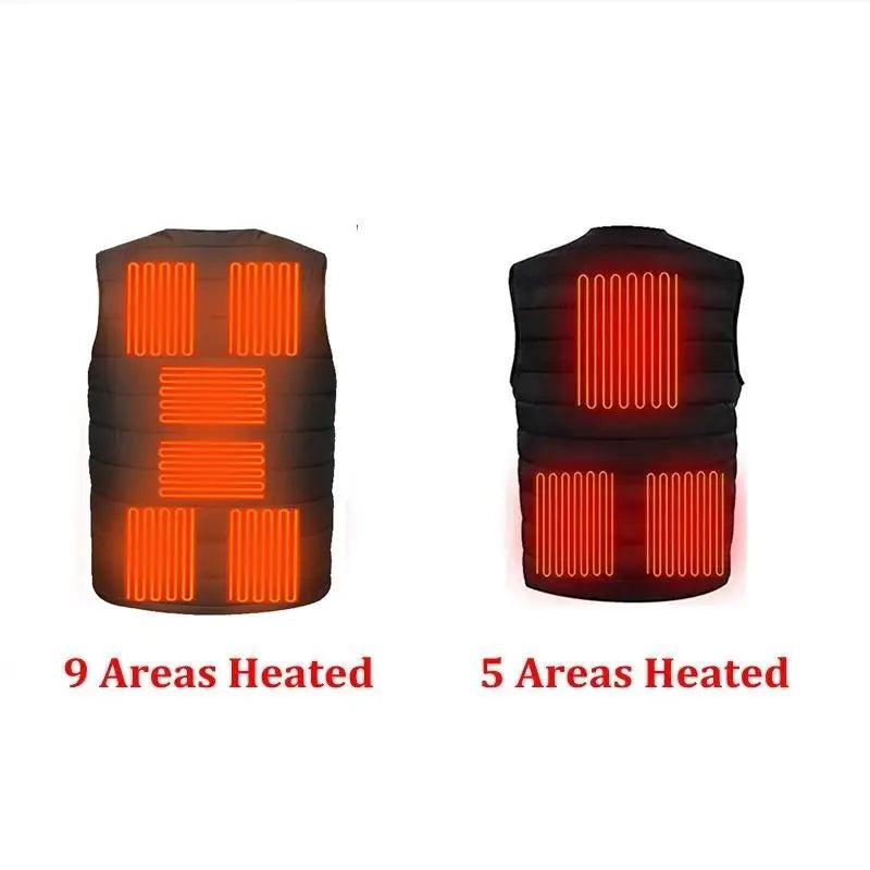 Men & Women Smart Heated Cotton Vest β 9-Zone Thermal Warm V-Neck (M-7XL)
