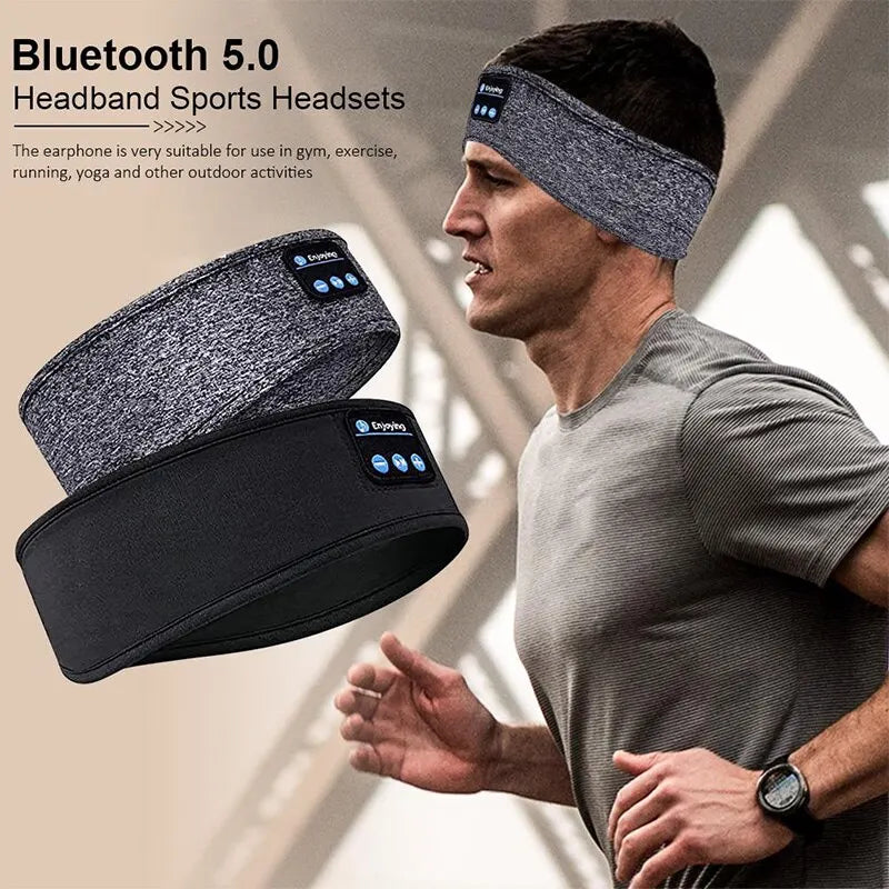 Wireless Bluetooth Sports & Sleep Headband Earphones – Elastic Music Headset