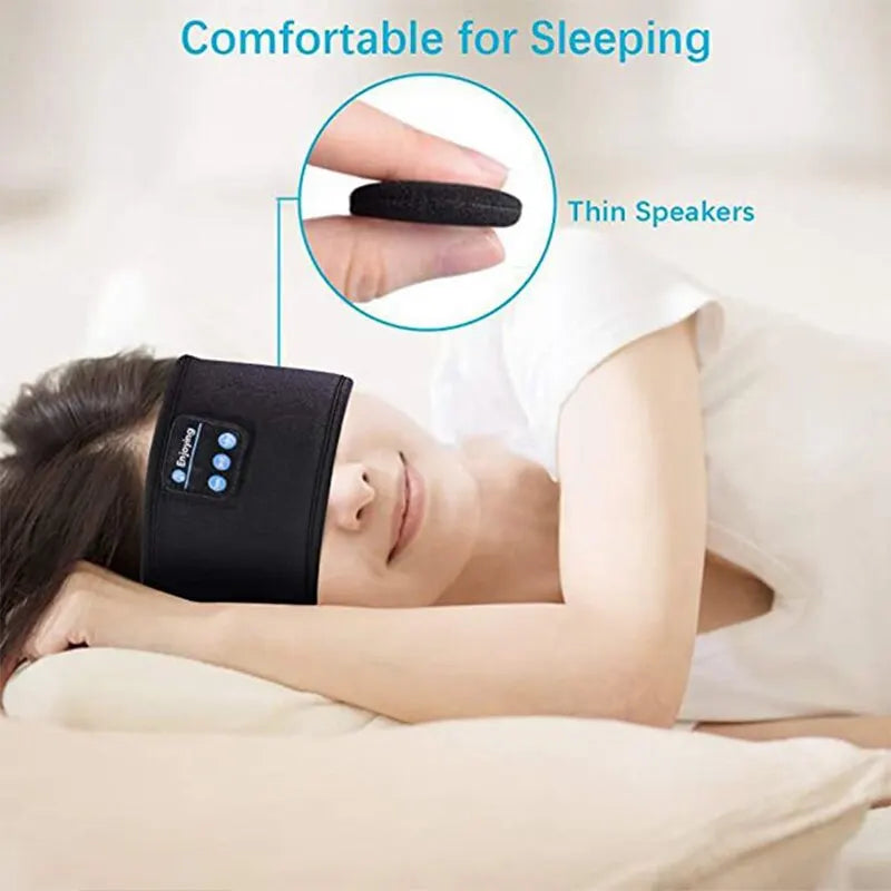 Wireless Bluetooth Sports & Sleep Headband Earphones – Elastic Music Headset