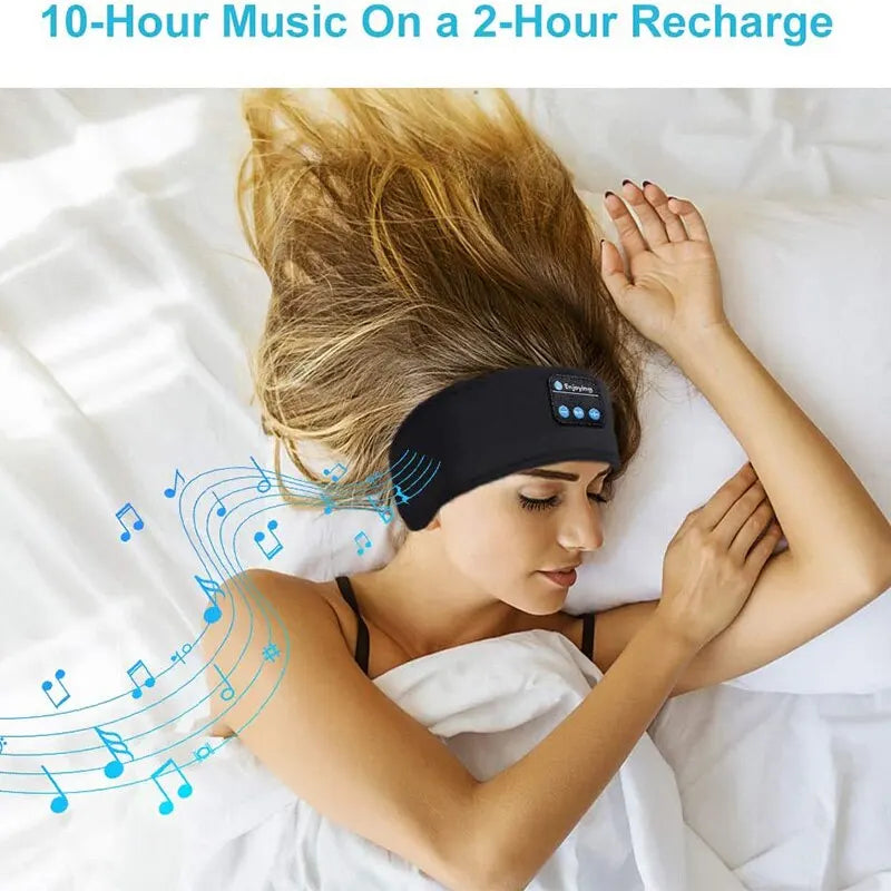 Wireless Bluetooth Sports & Sleep Headband Earphones – Elastic Music Headset