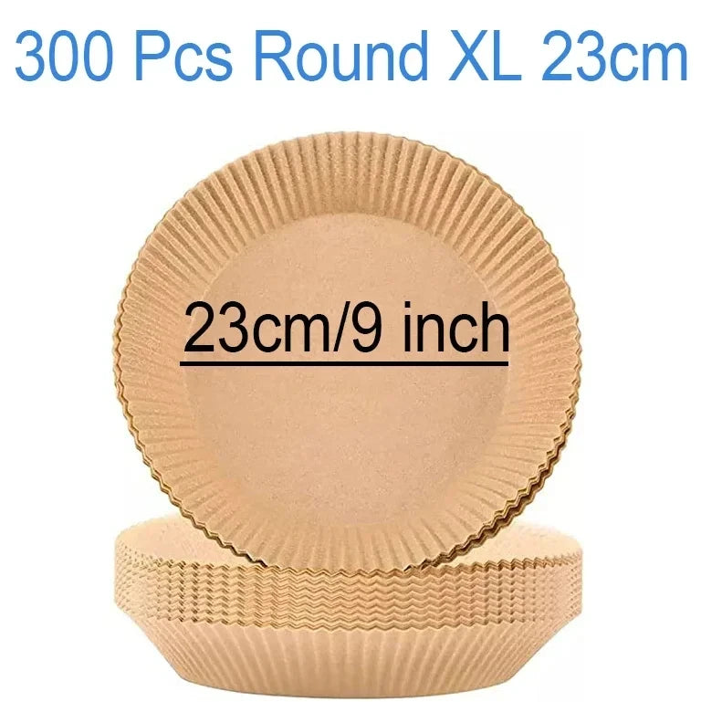 50-300pcs Disposable Air Fryer Baking Paper Liners β Oil-Proof Square Pads (16/20/23cm)