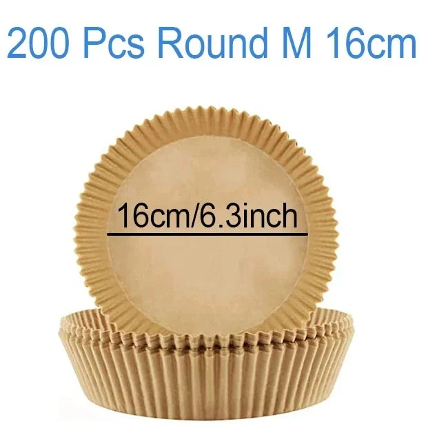 50-300pcs Disposable Air Fryer Baking Paper Liners β Oil-Proof Square Pads (16/20/23cm)