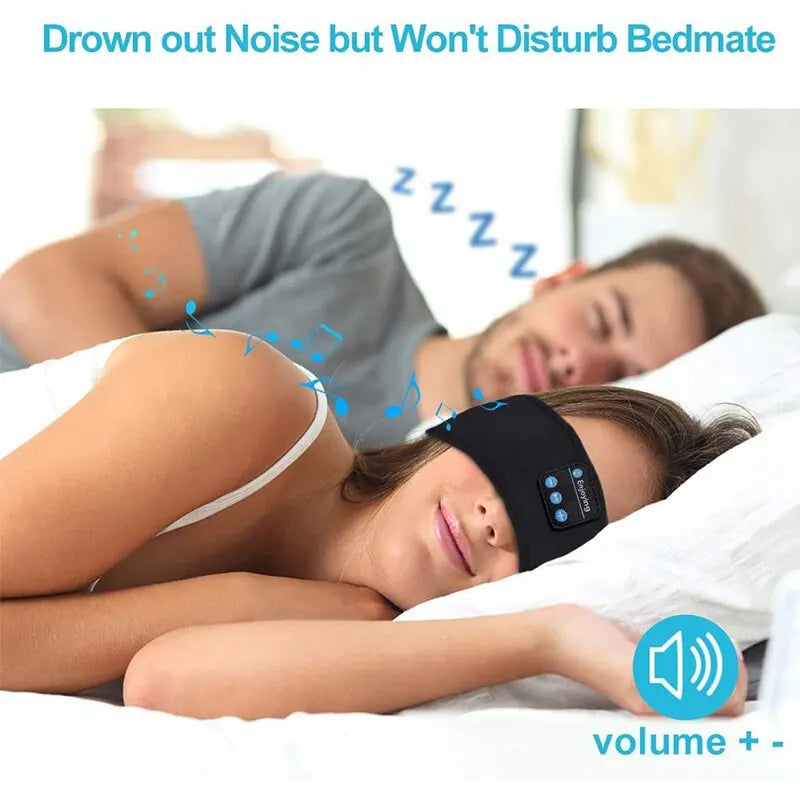 Wireless Bluetooth Sports & Sleep Headband Earphones – Elastic Music Headset