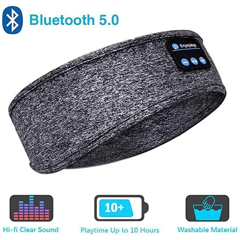 Wireless Bluetooth Sports & Sleep Headband Earphones – Elastic Music Headset