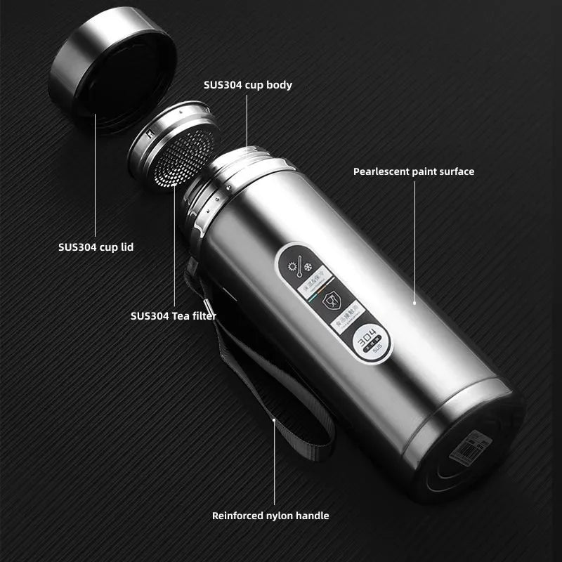 500ML–1L Stainless Steel Thermos Bottle with LED Temp Display