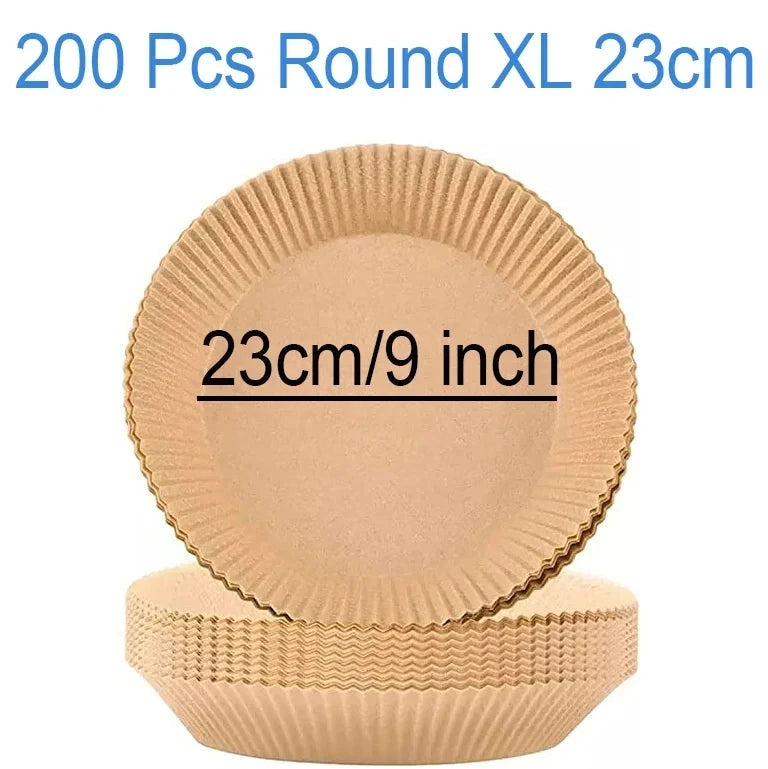 50-300pcs Disposable Air Fryer Baking Paper Liners β Oil-Proof Square Pads (16/20/23cm)