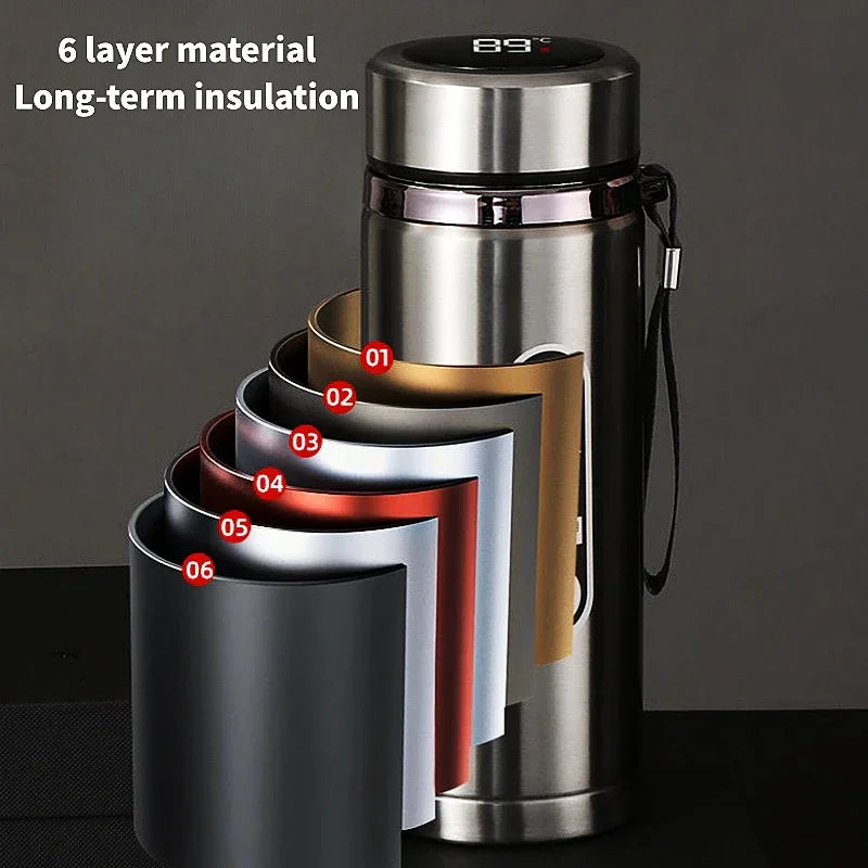 500ML–1L Stainless Steel Thermos Bottle with LED Temp Display