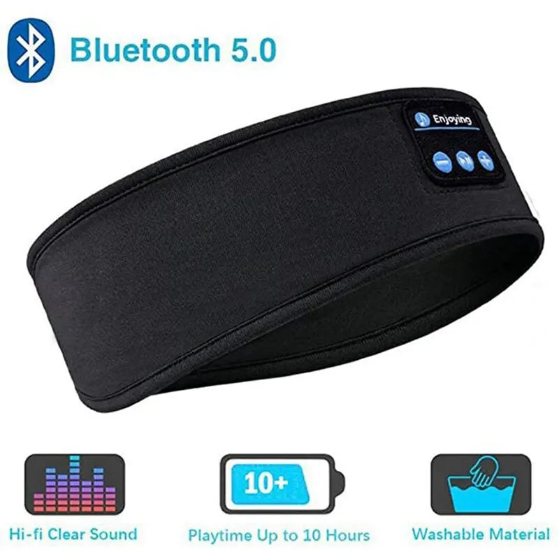 Wireless Bluetooth Sports & Sleep Headband Earphones – Elastic Music Headset