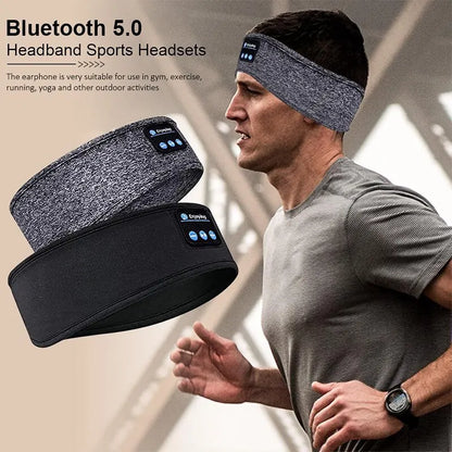 Wireless Bluetooth Sports & Sleep Headband Earphones – Elastic Music Headset