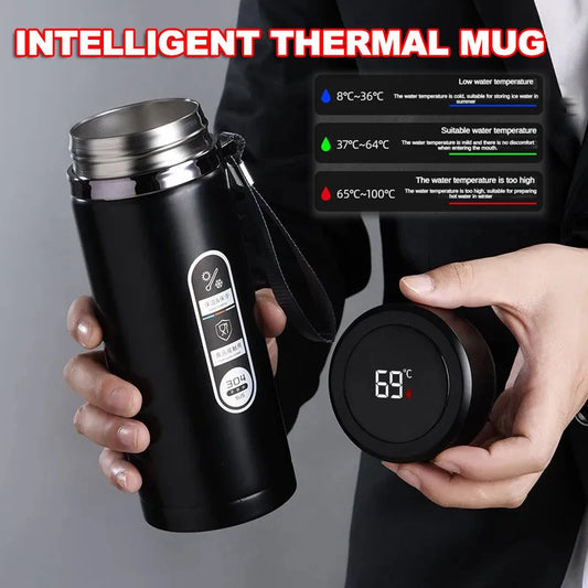 500ML–1L Stainless Steel Thermos Bottle with LED Temp Display
